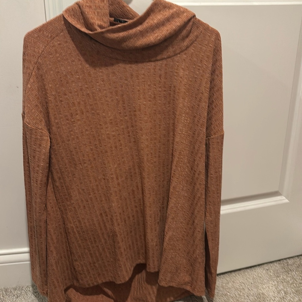 Cowl Neck Rust Top Small